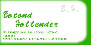 botond hollender business card